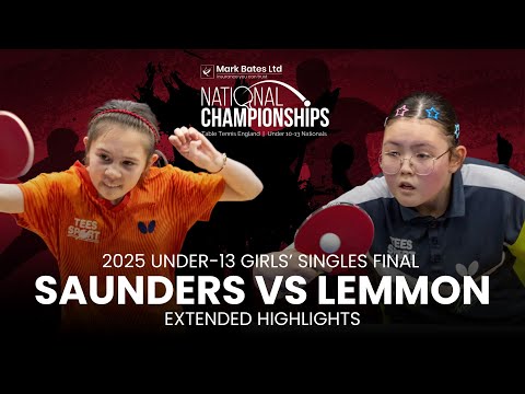 2025 Under-13 Girls' Singles Final Highlights - Hannah Saunders vs Amber Lemmon