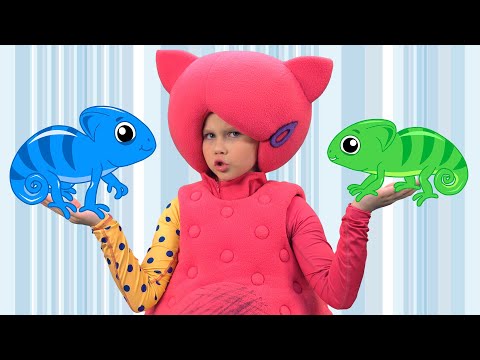 Учим цвета - Кукутики Хамелеон - Песенки мультики для детей малышей про животных