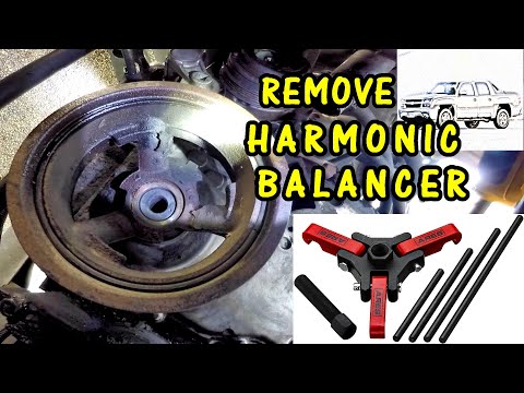 How to Remove Harmonic Balancer | 2002 - 5.3 LS Chevy Engine | Using a 3 Jaw Puller