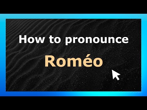 How to Pronounce Roméo (French Pronunciation / France) | Pronounce Names