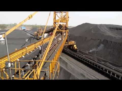 Stacking and reclaiming process on coal handling plants in t...