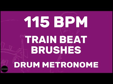 Train Beat Brushes | Drum Metronome Loop | 115 BPM