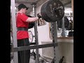 170kg front squat 1 reps for 10 sets