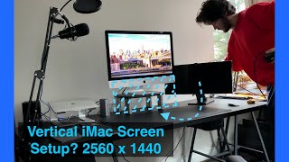 Using an LG 25” Ultrawide UNDER an iMac 27” 5K | Mega Vertical Screen Space | Dual Monitors