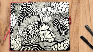 Zentangle Art Step by Step | Easy Zentangle Patterns for Beginners