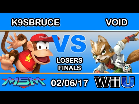 MSM 84 - K9sbruce (Diddy Kong) Vs. CLG | VoiD (Fox, Sheik) Losers Finals - Smash Wii U