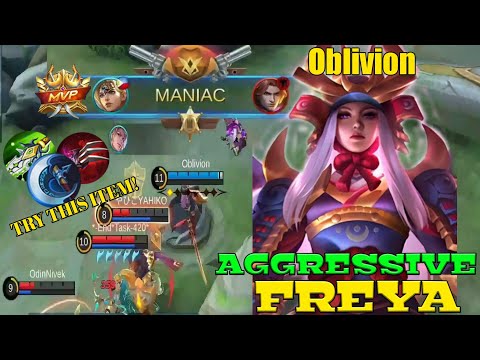 Freya Aggressive Maniac Gameplay! | Oblivion | Jhonel Sapungan | Mobile legends |