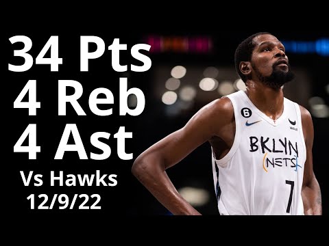 Kevin Durant 34 Pts 4 Ast 4 Reb vs Hawks Highlights