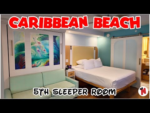 Disney's Caribbean Beach 5th Sleeper Room Tour