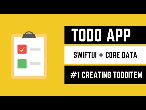 Todo App Using Core Data + SwiftUI - #1 Creating TodoItem