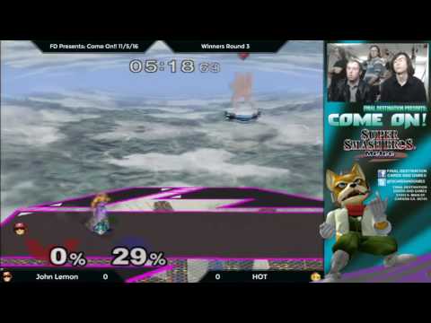 FD Presents: Come On!! 11/5/16: Singles - Winners Round 3: John Lemon (Falcon) vs. HoT (Peach)