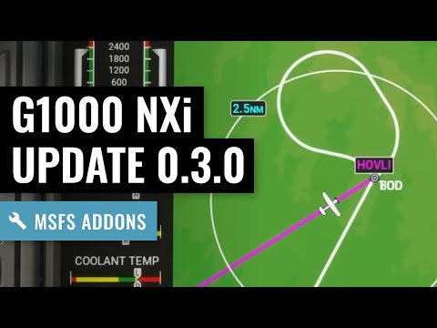 MSFS: G1000 NXi Update 0.3.0 - Persistent Settings / Improved Hold Entries / Custom Waypoints