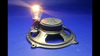 Free Energy speaker magnets with Light Bulbs 12v, at home
