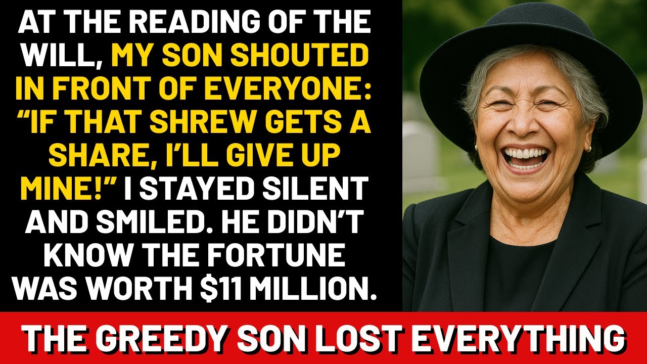 At the reading of the will, my son shouted in front of everyone: “If that shrew gets a share...