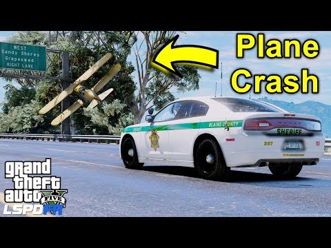AIRPLANE CRASHES DURING TRAFFIC STOP - GTA 5 LSPDFR Mod Highlights & Funny Moments