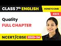 Class 7 English Chapter 5 Quality Full Chapter Explanation NCERT Solutions
