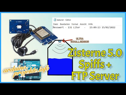 Zisterne 5.0 SPIFFS + FTP Server (Daten auf einem FTP Server ablegen)
