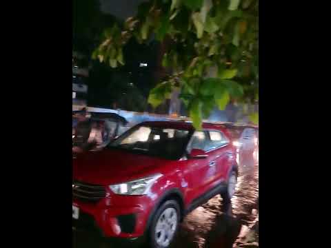 Traffic Jam due to rain near my house in Chembur