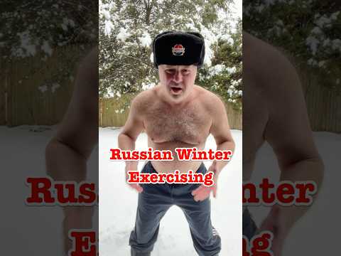 Russian Winter Exercising #crazyrussiandad #russian #russia #winter #exercise #snow #fitness @stoli