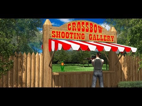 Video di Crossbow shooting gallery. Shooting on accuracy.