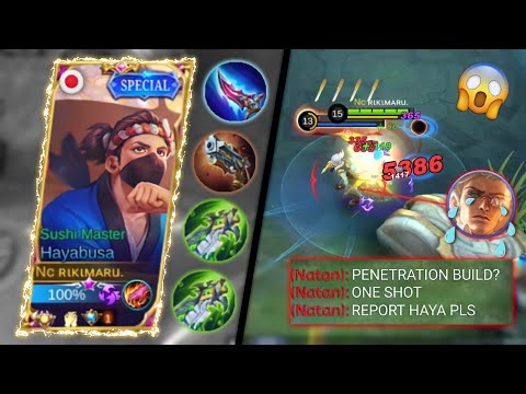 WHEN TOP 1 GLOBAL HAYABUSA TRY  DANGEROUS ONE SHOT BUILD🔥 | (MUST WATCH ) | MLBB