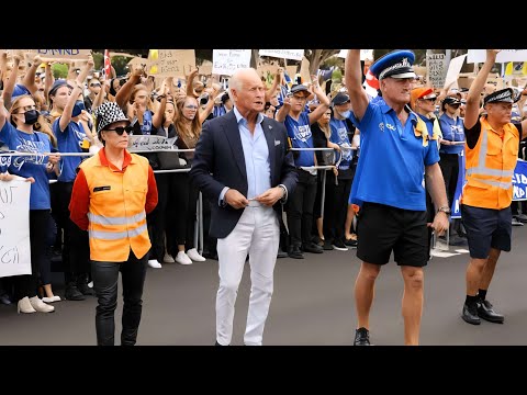 Royal protesters DEMAND 'give back our land' as King faces demonstrations in Australia.