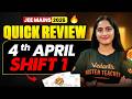 JEE Main 2026 April Attempt Quick Analysis Shift 1 4th April 2026 Diksha Mam