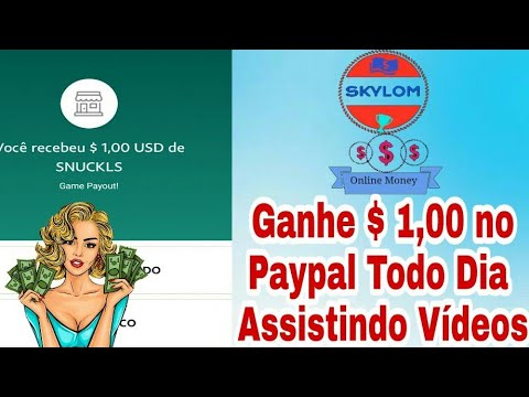 SKYLOM!! Como Ganhar $ 1,00 Todos os dias no Paypal Assistindo Vídeos no YOUTUBE