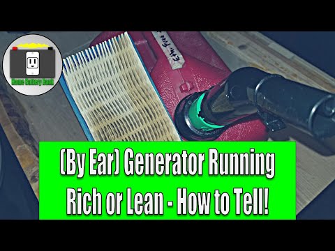 [By Ear] How to Tell if Your Generator or Small Engine is Running Rich or Lean