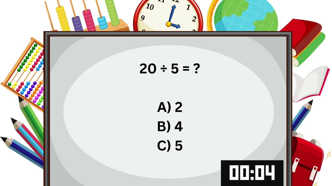 2nd Grade Division Quiz 🎉 | Fun Math Practice for Kids | Division Facts Made Easy