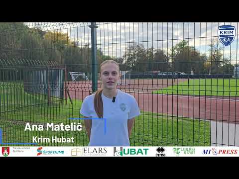 Ana Matelič pred tekmo Krim Hubat - ŽNK Gažon Le-log