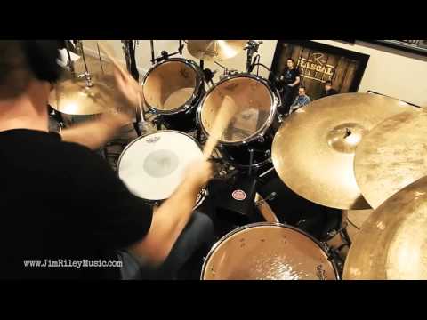 Jim Riley playing with his Slow Train Beat Track (Cool Drum Groove!)