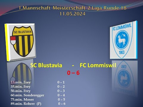 1.Mannschaft Meisterschaft 2.Liga SC Blustavia - FC Lommiswil
