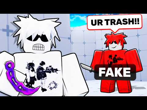 Exposing A Fake #1 KNIFE PLAYER With The Real One.. (Roblox Rivals)