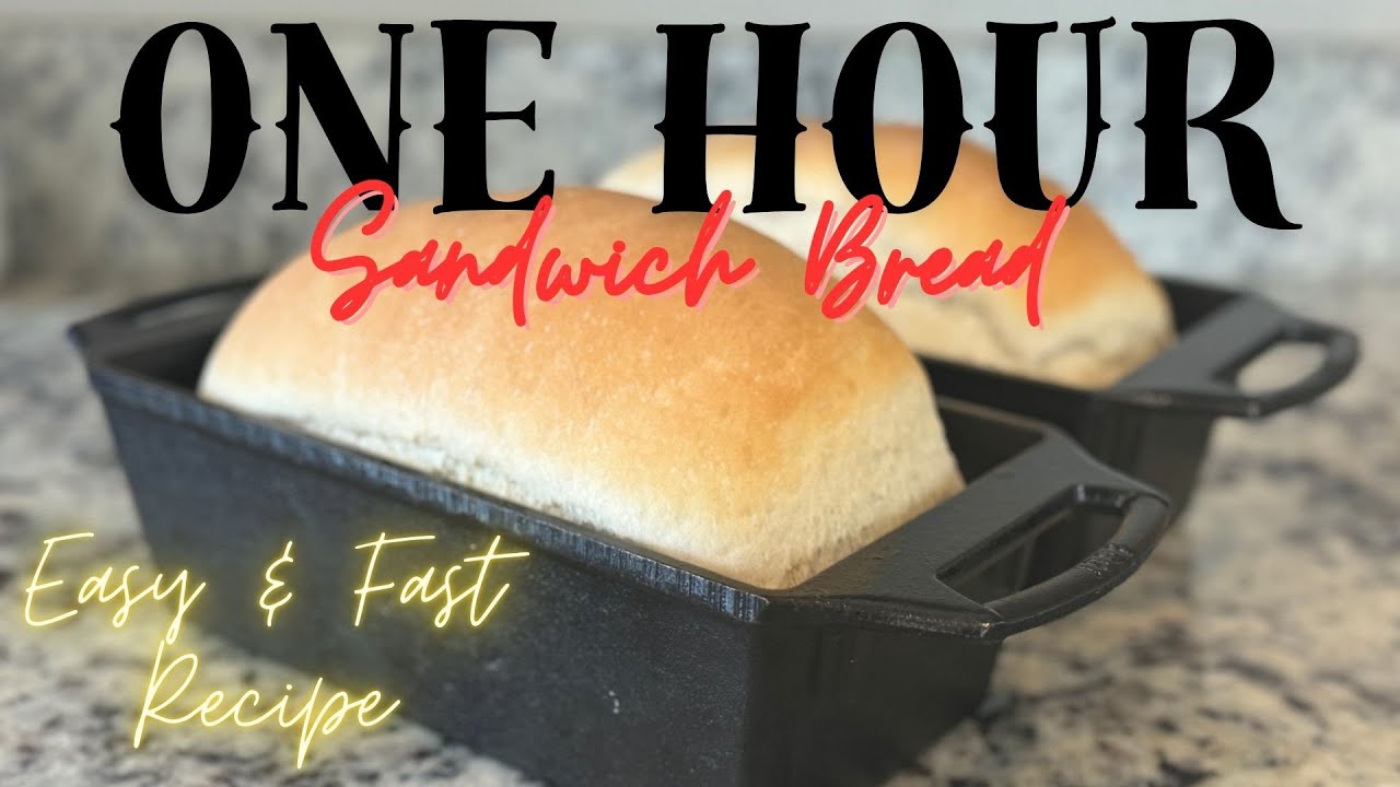 One Hour Soft Sandwich Bread Recipe! Fast & Easy! 🍞#recipe