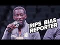 Terence Crawford SNAPS at "retarded" reporter for being bias & going against him after Spence TKO