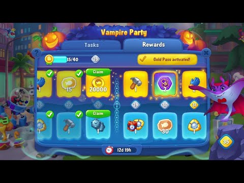 @Fishdom Win Strikes Atlantis Cup Stage 1 - 3. Vampire Party Level 28 Unlocked.