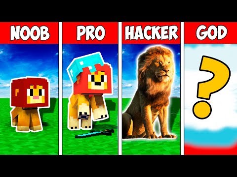 Minecraft NOOB vs PRO vs HACKER vs GOD : THE LION KING EVOLUTION in Minecraft Animation