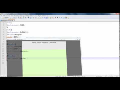 Simple Web Layout Design In CSS Tamil