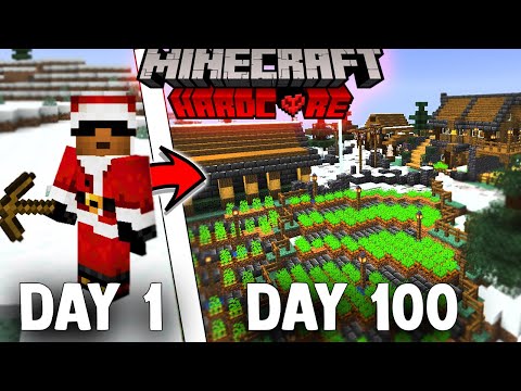 Surviving 100 Days in Hardcore Minecraft Snow World