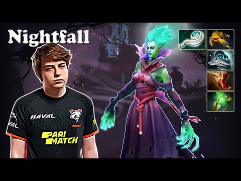 Nightfall - Death Prophet Safelane | Dota 2 7.29d Gameplay