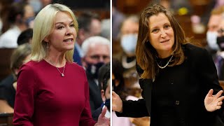 'Read a book or two': Freeland, Bergen spar over rising inflation sparked by COVID-19