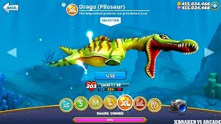 Hungry Shark World New Shark Unlocked Drago Pliosaur New Update 2017