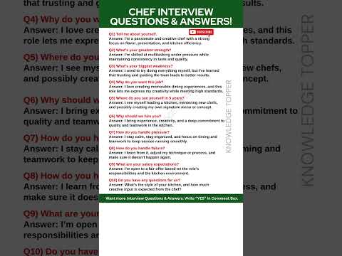 Chef Interview Questions and Answers | Chef Job Interview Questions and Answers