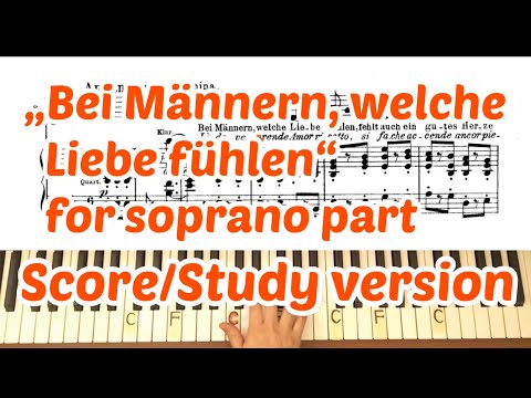 Zauberflöte : Pamina „Bei Männern“ : Karaoke : Study version: Piano accompaniment: Mozart