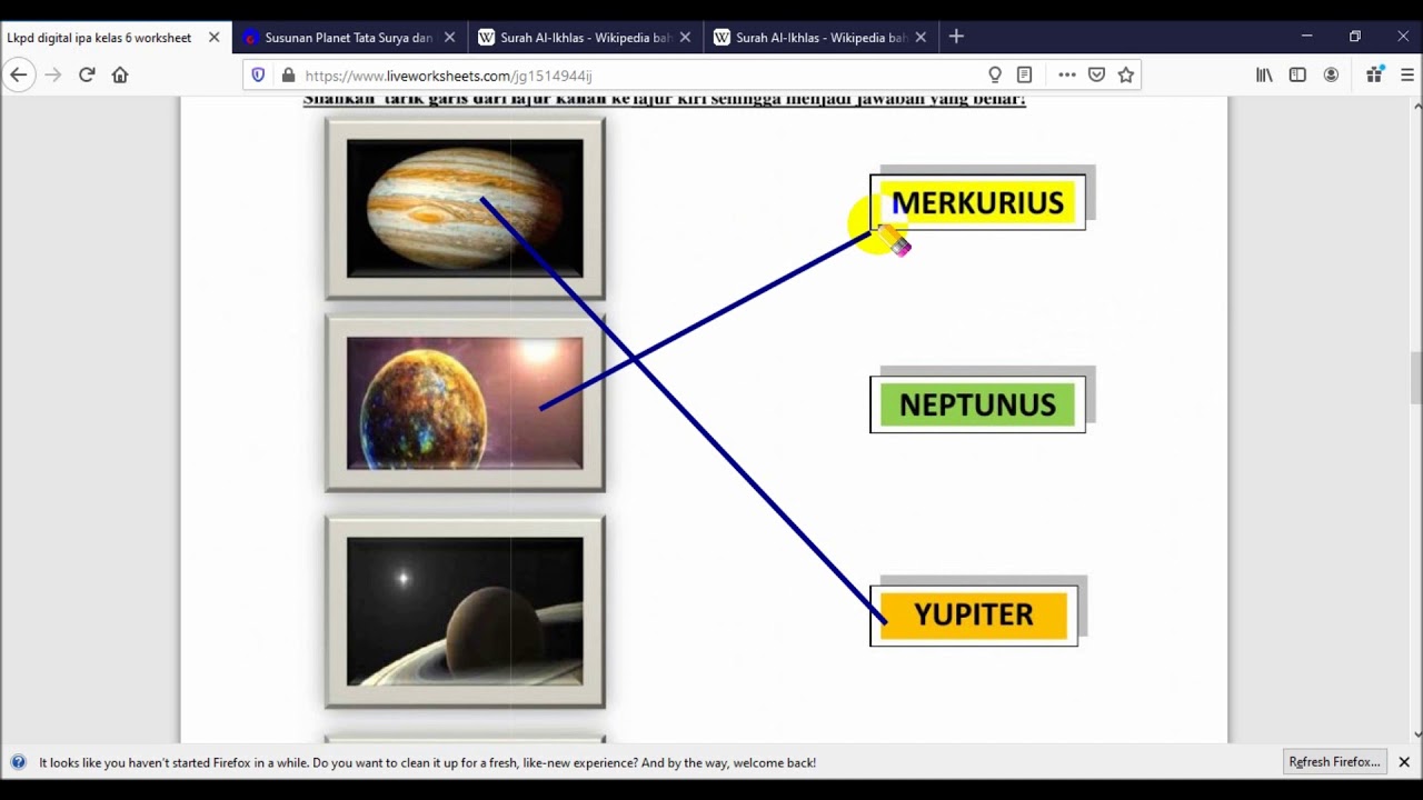 LKPD IPA KELAS 6 TATA SURYA