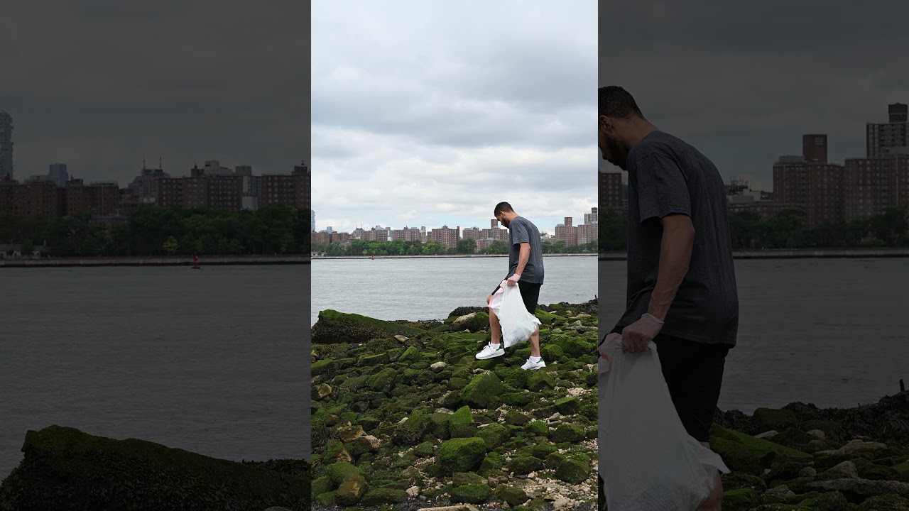 A Man Picking up the Trash at the Beach - Keep India Clean & Green l Adopt Any Public Areas