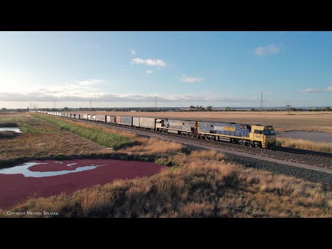 6PM6 Pacific National Container Train At Gheringhap Loop (6/2/2023) - PoathTV Australian Railways