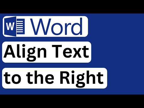 How to Align Text to the Right in Word - Easy to Follow