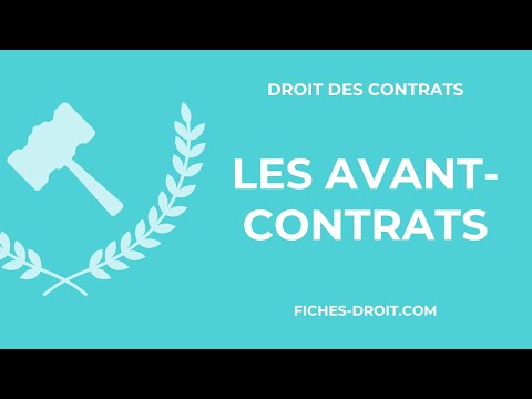Les avant-contrats